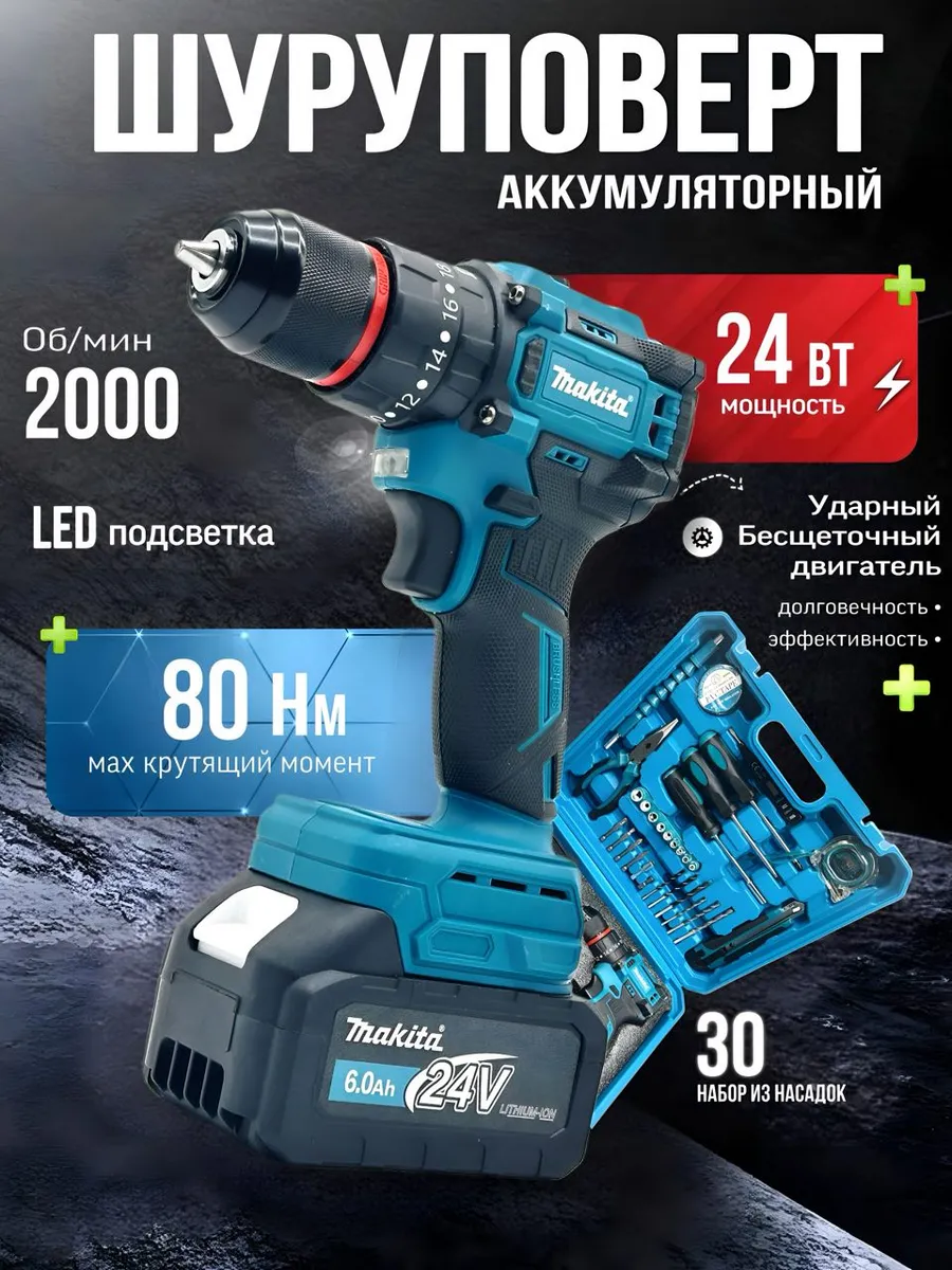 Шуруповерт аккумуляторный бесщеточный MAKITA PRO